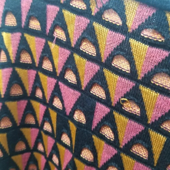 M Missoni Orange Pink Black Geometric Retro Crewneck Wool L - Picture 10 of 11